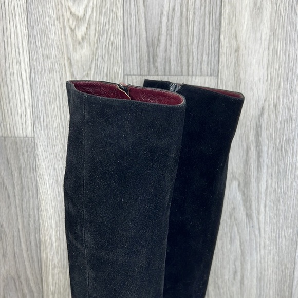 Anne Klein black suede high boots - Picture 3 of 16